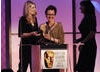 Jodie Whittaker presents the award for Make Up & Hair Design to Anne 'Nosh' Oldham for Jane Eyre.