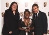Sharon Foster poses with her Break-Through Talent Award with citation reader Martin Freeman.