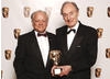 Veteran comedy producer-director Sydney Lotterby receives the Special Award from Sir David Jason.