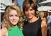 Actress Kiernan Shipka (known for playing Don and Betty Draper's daughter Sally in Mad Men) with television host and actress Lisa Rinna