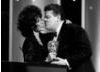 Joan Collins presents Robbie Coltrane with the Best Actor award for Cracker in 1994.