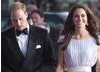 Academy President The Duke of Cambridge on the red carpet with his wife Catherine Middleton