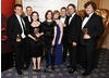 The Mill team - represented by Will Cohen, Marie Jojnes and David Hougton amongst others - celebrate their win in the Visual Effects category for Doctor Who (Fire Of Pompeii) (BAFTA / Richard Kendal).