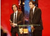 Simon Chinn and James Marsh accept the coveted Outstanding British Film BAFTA for the high-wire documentary Man on Wire (BAFTA / Marc Hoberman).