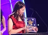 Fourteen year old Lauren celebrates winning the CBBC Me and My Movie competition for her animated film Vern's Vacation. 