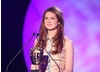 Bonnie Wright takes a breather from her role as Ginny Weasley in the Harry Potter film series to present the Academy's Break-through Talent Award. 