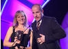 Philip Hunt and Sue Goffe celebrate their BAFTA win for penguin-based animation Lost and Found.