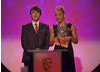 X-Factor contestants Kye Sones and Jade Ellis team up to present the BAFTA Kids' Vote awards, which were voted for by the public.