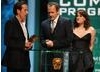 Alexander Armstrong and Ben Miller collect their Academy Award for The Armstrong and Miller Show. (BAFTA/Steve Butler)
