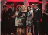EastEnders scoops the award. The cast and crew pile on stage to say their thankyous. 