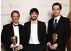 James Snowden and Nick Fry received the Sound Factual award for Ross Kemp In Afghanistan from actor Matthew McNulty (BAFTA / Richard Kendal).