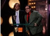 Actors Mackenzie Crook and Nick Frost present the award for Special Visual Effects  (BAFTA/Brian Ritchie).