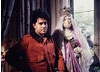 Almodóvar makes a new friend while filming Dark Habits (1983). ©Ana Muller