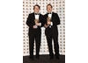 David Mitchell and Robert Webb with their Comedy Programme awards for That Mitchell & Webb Look