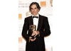 Daniel Day Lewis with his BAFTA for Leading Actor. 