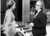 Cinematographer Douglas Slocombe accepting his Stella Award from Princess Anne at the Society of Film and Television Arts Awards in 1975