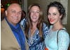 Actress Jessica Brown Findlay with BAFTA Los Angeles Board Members Nigel Daly and Melanie Greene.