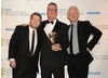 This award was presented by James Corden and Richard Curtis to producer Peter Bennett-Jones, founder of Tiger Aspect and the man behind countless British comedies including The Vicar of Dibley and Mr Bean. (Pic: BAFTA/Richard Kendal)