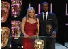 Adrian Lester, star of The Hustle, and actress Patsy Kensit-Healey presented the Continuing Drama category (BAFTA / Marc Hoberman).
