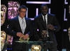 The Office actor Idris Elba and Dominic West, star of The Devil's Whore, took to the stage to present the Single Drama award (BAFTA / Marc Hoberman).