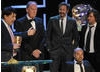 The IT Crowd cast members Chris O'Dowd (Roy) and Matt Berry (Reynholm) joined Graham Lineham, Richard Boden and Ash Atella on stage to accept the Situation Comedy award (BAFTA / Marc Hoberman).