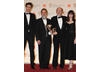 Citation readers Max Irons (l) and Felicity Jones with Sound winners Ed Novick and Richard King. (Pic: BAFTA/Richard Kendal)