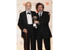 Latest Academy Fellow Sir Christopher Lee with director Tim Burton.