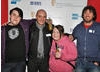 BAFTA Mentor Alan de Pellette (second left) with young people and a youth worker from Fairbridge in Glasgow.