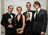 The winning sound team behind the BBC4 documentary, with presenters Vicky McClure and Daniel Rigby. (Pic: BAFTA/Chris Sharp)
