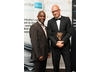 BAFTA-winning director Dan Reed with presenter Paterson Joseph. (Pic: BAFTA/Chris Sharp)
