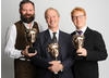 The winning team behind Peppa Pig: Phil Davies, Philip Hall and Joris van Hulzen.