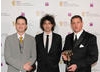 Alex Zane presented the Use of Audio Award to Jason Graves and co-creator of Dead Space Glen Schofield, on behalf of Don Veca. Jason Graves later picked up the Original Score BAFTA for the same game (BAFTA / James Kennedy). 