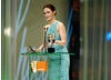 Emily Blunt on stage to present the Award for Special Visual Effects (pic: BAFTA / Camera Press).