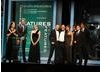 The team behind Masterchef: The Professionals and presenter Greg Wallace collect the Features BAFTA. (BAFTA/Steve Butler)