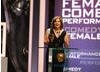 Rebecca Front picks up the Female Performance in a Comedy Role BAFTA for her portrayal of fictional MP Nicola Murray in BBC series The Thick Of It. (BAFTA/Steve Butler)