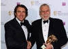TV presenter and comedian Jonathan Ross presented the Fellowship to one of the founding fathers of the video games, Nolan Bushnell (BAFTA / James Kennedy). 