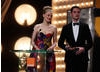 Actor Matthew Goode and Actress Romola Garai present the award for Make Up & Hair (BAFTA/Brian Ritchie).