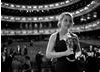 Kate Winslet, winner of Leading Actress BAFTA, shows off her mask in the Main Auditorium of the Royal Opera House (Greg Williams / Art+Commerce).