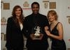 Honoree Denzel Washington with presenters Julia Roberts and Jodie Foster