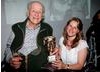 Ray Harryhausen with his daughter Vanessa after the event (BAFTA/Brian J Ritchie).