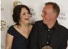Ruth Jones with BAFTA Cymru Award winner Marc Evans