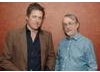 Hugh Grant and Pirates director Peter Lord at the screening and Q&A of Pirates! An Adventure with Scientists