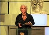 Jennifer Saunders collects the BAFTA for her recent performance in Absolutely Fabulous.