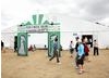 Early morning outside the Film and Music tent before all the day's action begins (Picture: Jonathan Birch)