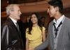 Clint Eastwood meets Slumdog Millionaire actors Frieda Pinto and Dev Patel