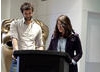 James Walker and Sarah Woolner pitch their idea 'The Taffia'.