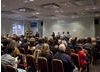 Louisa introduces the panel - [L-R] Juliette Howell (Head of Working Title Television, UK), Ben Cavey (Head of Entertainment, Tiger Aspect), Huw Kennair-Jones, (Commissioning Editor, Drama, Sky), and Gregor Sharp (Executive Comedy Editor, BBC)