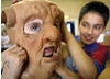 BAFTA members demonstrate make-up special effects at an after-school film club in Yorkshire. 