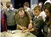 BAFTA members demonstrate make-up special effects at an after-school film club in Yorkshire. 