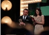 Actor Eddie Marsan and Actress Jodie Whittaker introduce the Editing award (BAFTA/Brian Ritchie).